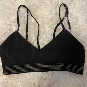 Super cute Black and Gold lululemon sports bra